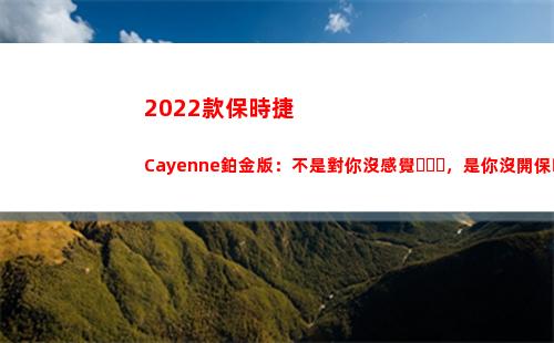 022款保時捷Cayenne鉑金版：不是對你沒感覺，是你沒開保時捷(2022款保時捷帕拉梅拉圖片)"